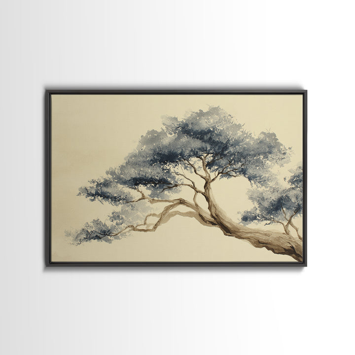Ink Wash Tree Symbolizing Stability Framed Canvas Print, Office Art, Printable Art, Office Decor, Focus, Neutral Decor, OFF-3x2-90