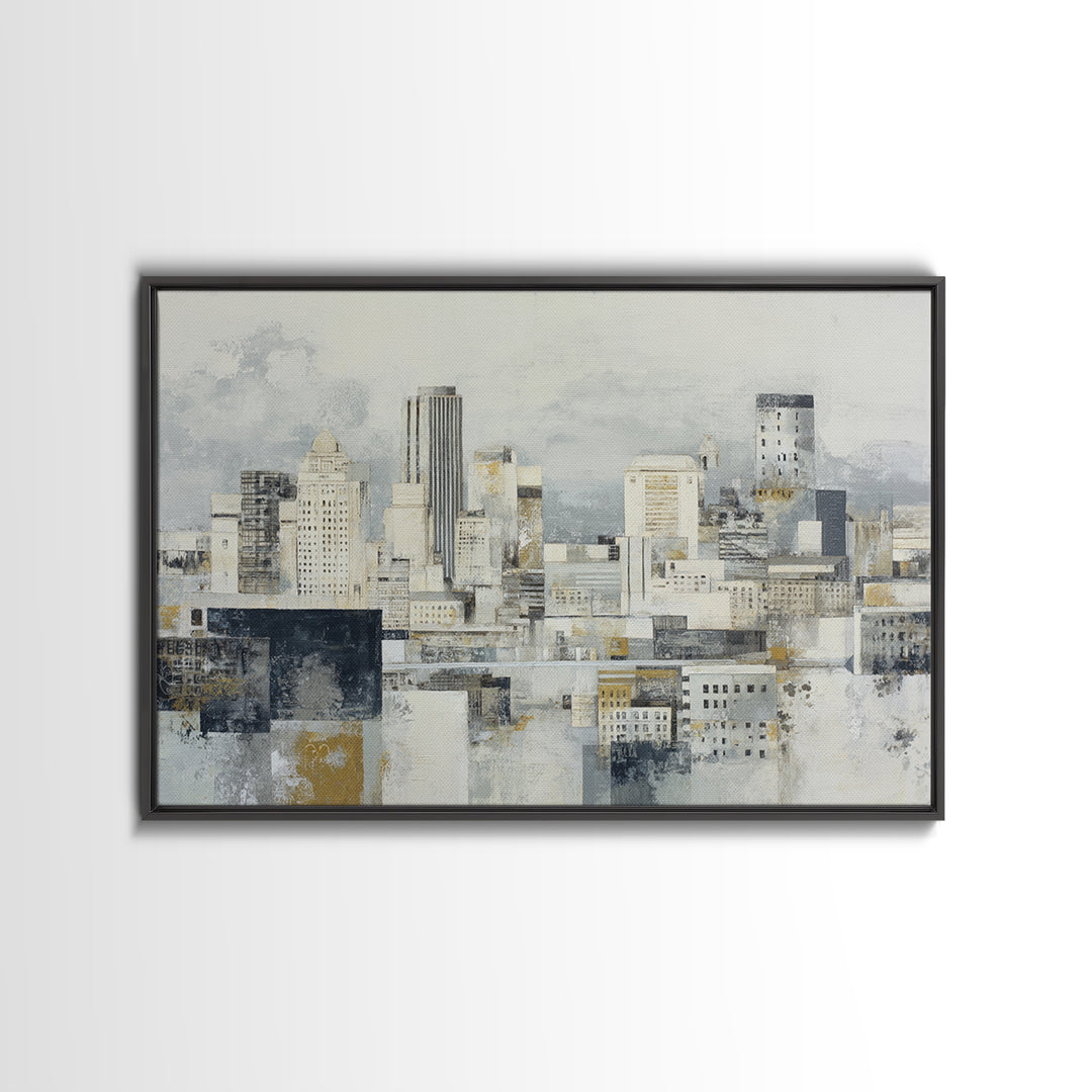 Large Neutral Texture Art for Professional Setting Framed Canvas Print, Office Art, Trendy Wall Art, Office Decor, OFF-3x2-97
