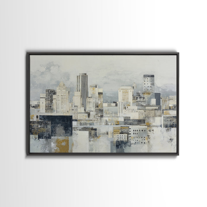 Large Neutral Texture Art for Professional Setting Framed Canvas Print, Office Art, Trendy Wall Art, Office Decor, OFF-3x2-97