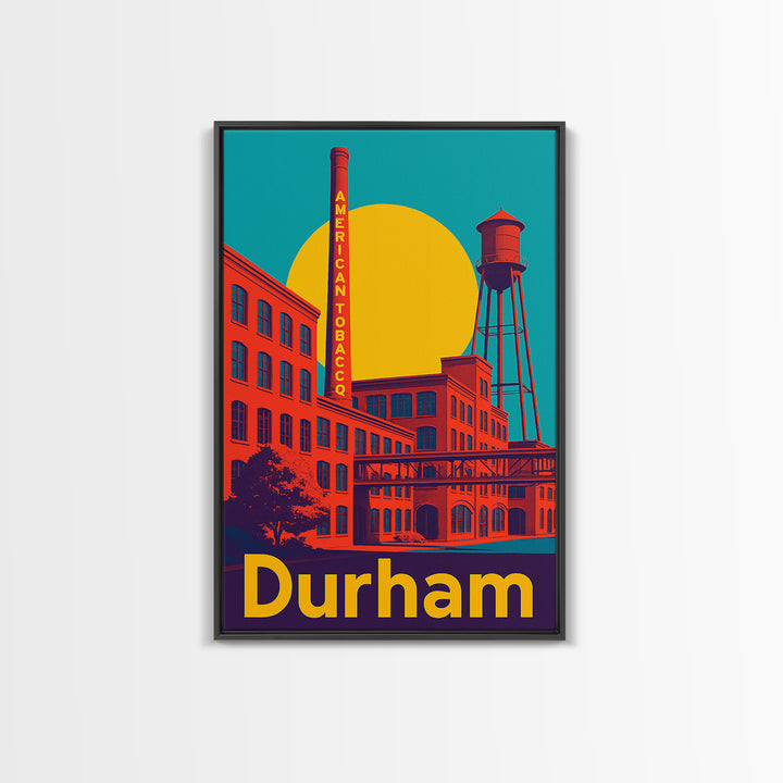 Durham Travel Poster, Canvas Print, Bold Pop Art Poster, Durham Wall Art, Vintage Travel Art, Wanderlust Decor, Home Office Decor