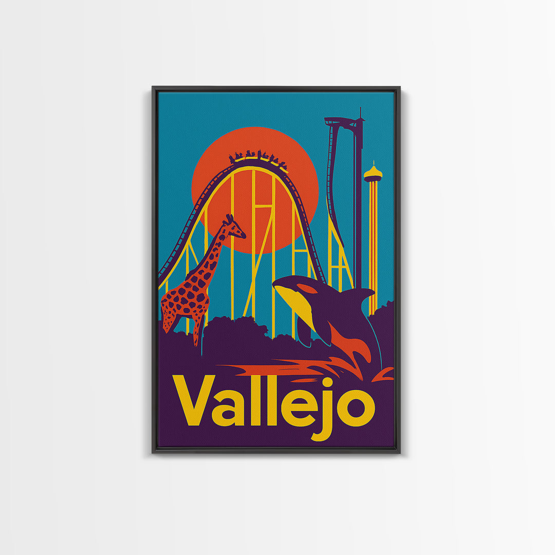 Vallejo Travel Poster, Canvas Print, High Contrast City Poster, Vallejo Travel Art, City Art Print, Travel Poster Set, Travel Art Print