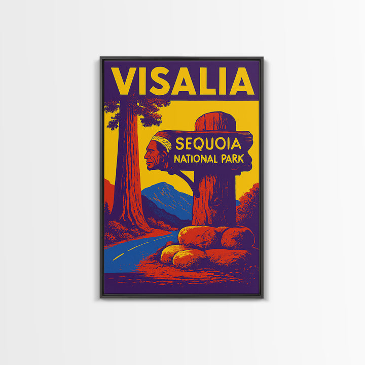 Visalia California Travel Poster, Canvas Print, High Contrast City Poster, Visalia Poster Print, Vintage City Art, Living Room Wall Art