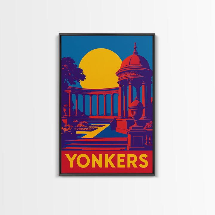 Yonkers New York Travel Poster, Canvas Print, Bold Pop Art Poster, Yonkers Wall Art, Poster Art, Vintage City Poster, Vintage City Art