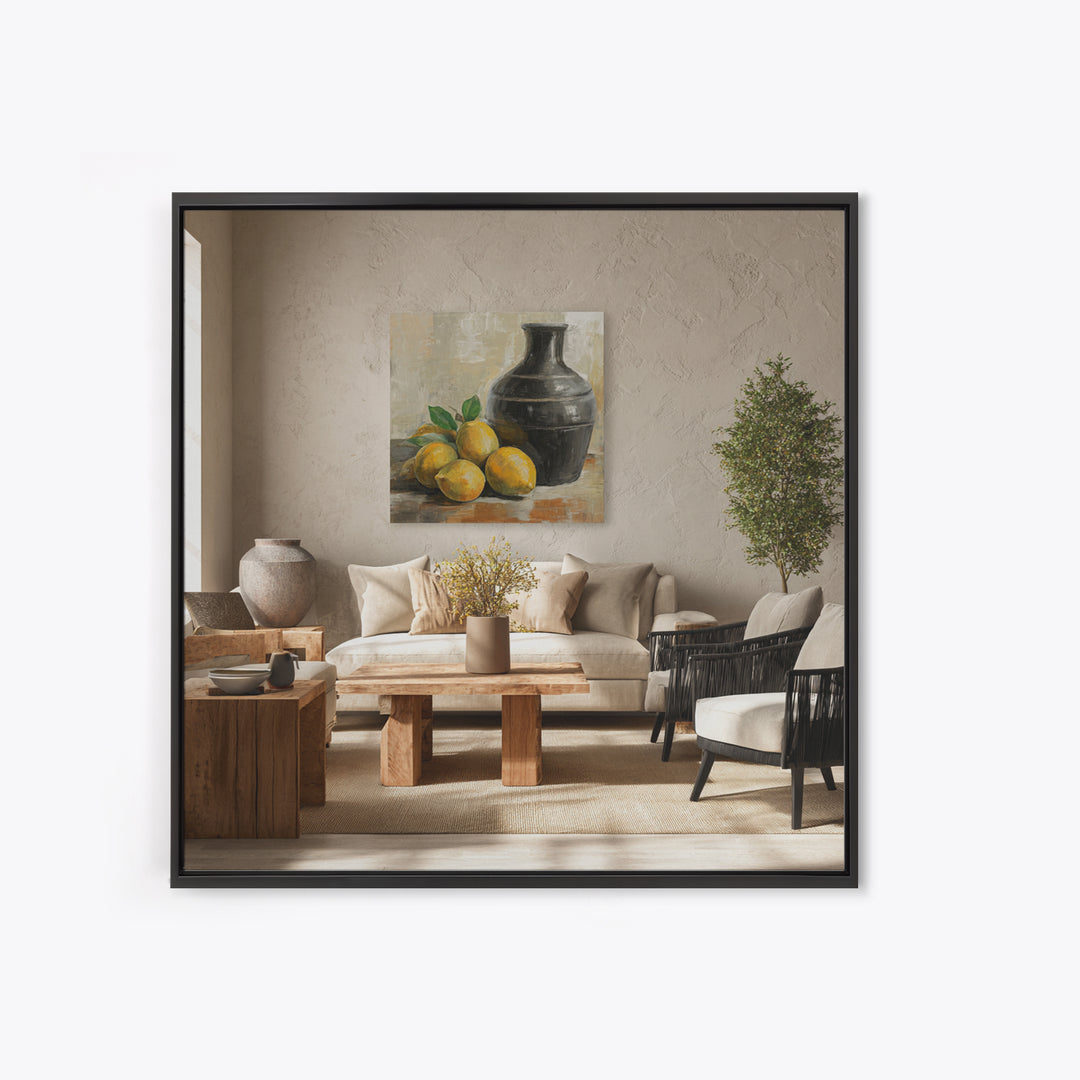 Outdoor Citrus Still Life Framed Canvas Print, Patio Art, Fine Art Print, Patio Decor, Fine Art, Outdoor, Wall Decor, PAT-1x1-29