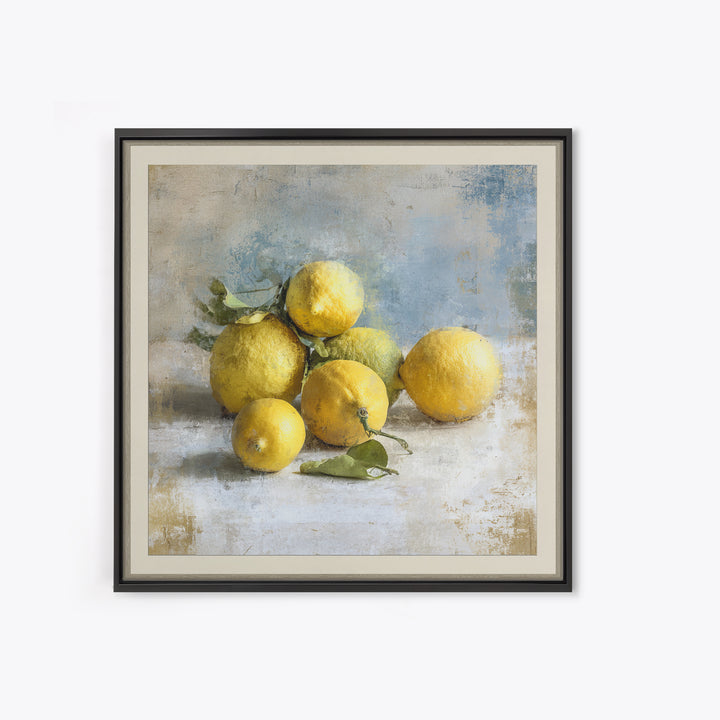 Outdoor Citrus Still Life Canvas Print, Patio Art, Rustic Decor, Patio Decor, Fine Art, Outdoor, Textured Painting, PAT-1x1-5