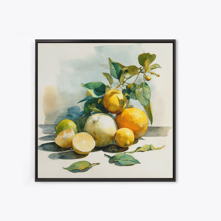 Outdoor Citrus Still Life Canvas Print, Patio Art, Room Decor, Patio Decor, Fine Art, Outdoor, Garden Art, Outdoor Wall Art, PAT-1x1-77