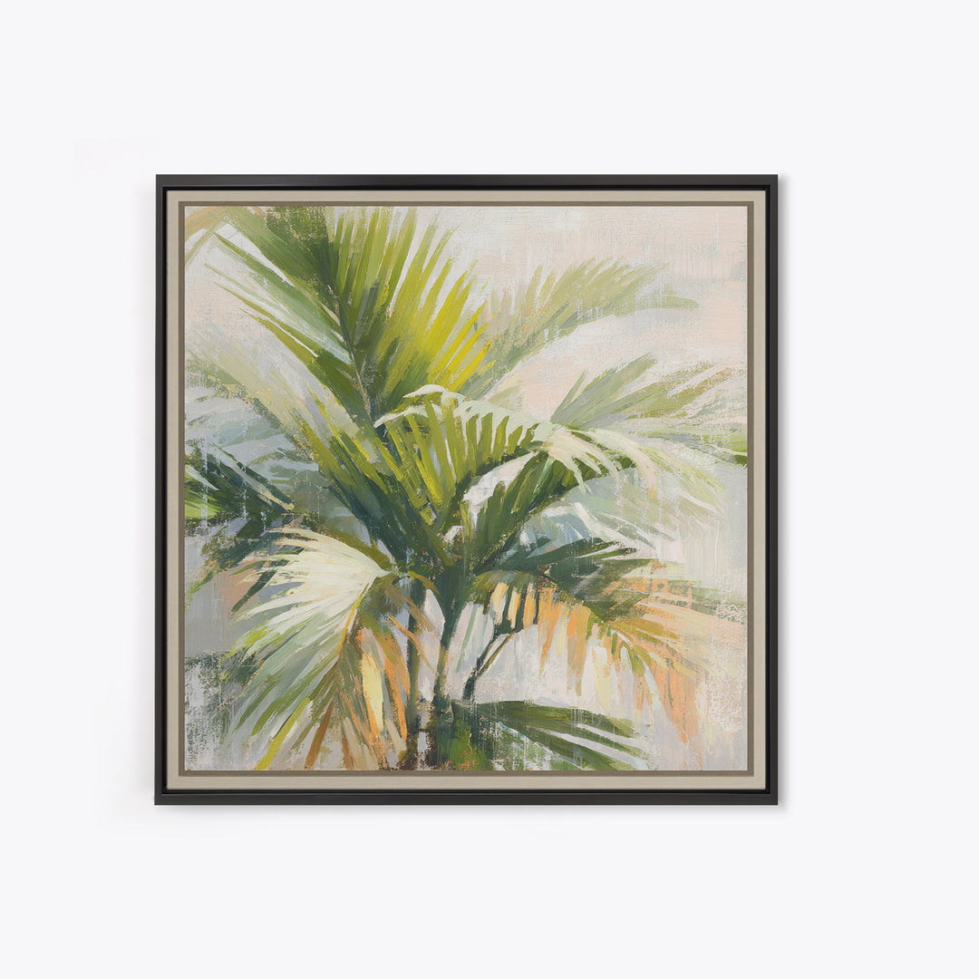 Tropical Palm Fronds Canvas Print, Patio Art, Wall Art, Patio Decor, Oil Painting, Outdoor, Outdoor Wall Decor, Floral Wall Art, PAT-1x1-97