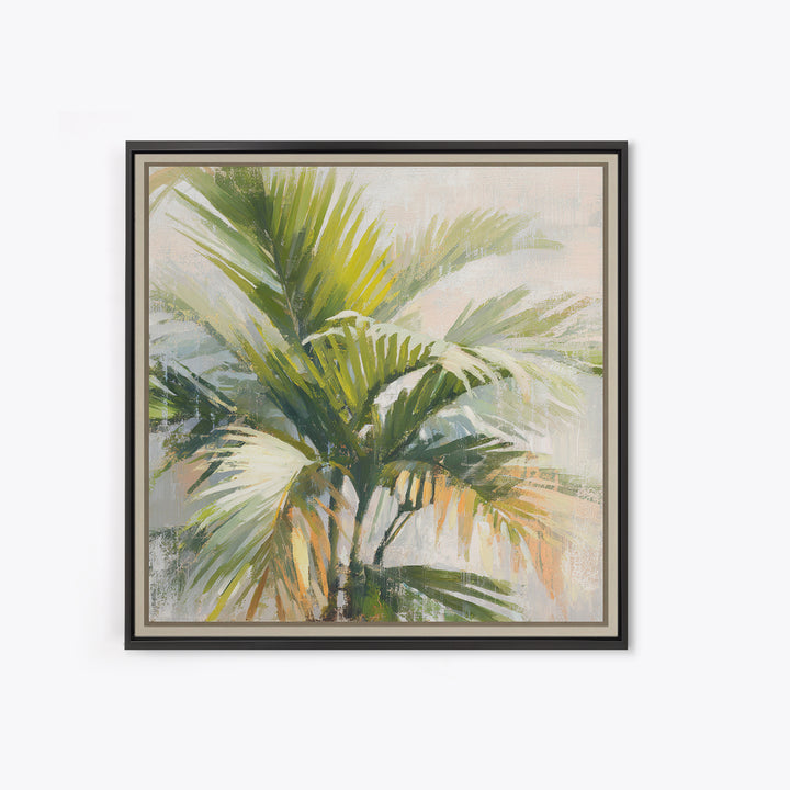 Tropical Palm Fronds Canvas Print, Patio Art, Wall Art, Patio Decor, Oil Painting, Outdoor, Outdoor Wall Decor, Floral Wall Art, PAT-1x1-97