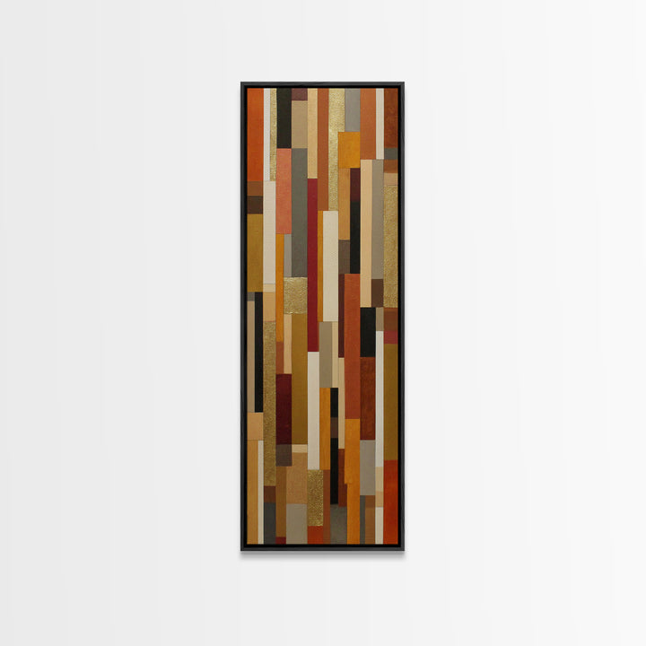 Warm Geometric Tile Pattern Canvas Print, Patio Art, Boho Decor, Patio Decor, Abstract Art, Outdoor, Outdoor Decor, PAT-1x3-12