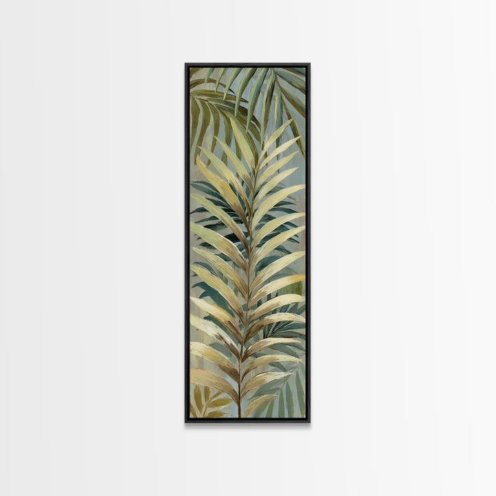 Tropical Palm Fronds Canvas Print, Patio Art, Statement Artwork, Patio Decor, Fine Art, Outdoor, Outdoor Decor, Metal Wall Art, PAT-1x3-13