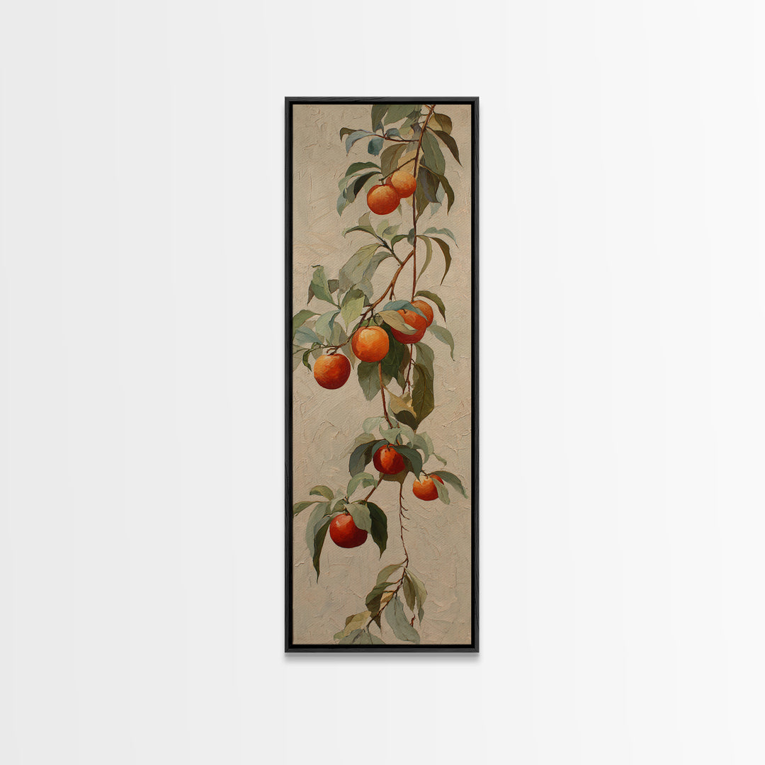 Orange Tree Branch Framed Canvas Print, Patio Art, Yard Decor, Patio Decor, Fine Art, Outdoor, Luxury Decor, Art Print, PAT-1x3-34