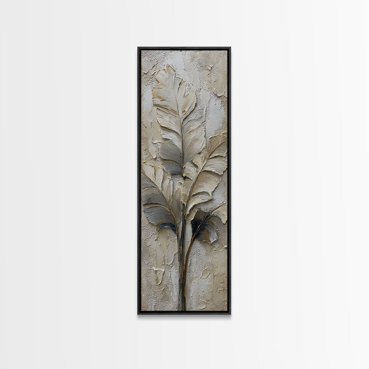 Banana Leaves with Rain Drop Details Framed Canvas Print, Patio Art, Fine Art Print, Patio Decor, Fine Art, Outdoor, Wall Decor, PAT-1x3-4
