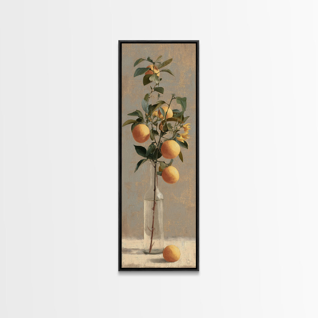Outdoor Citrus Still Life Canvas Print, Patio Art, Patio Decor, Fine Art, Outdoor, Gallery Decor, Neutral Decor, Modern Decor, PAT-1x3-41