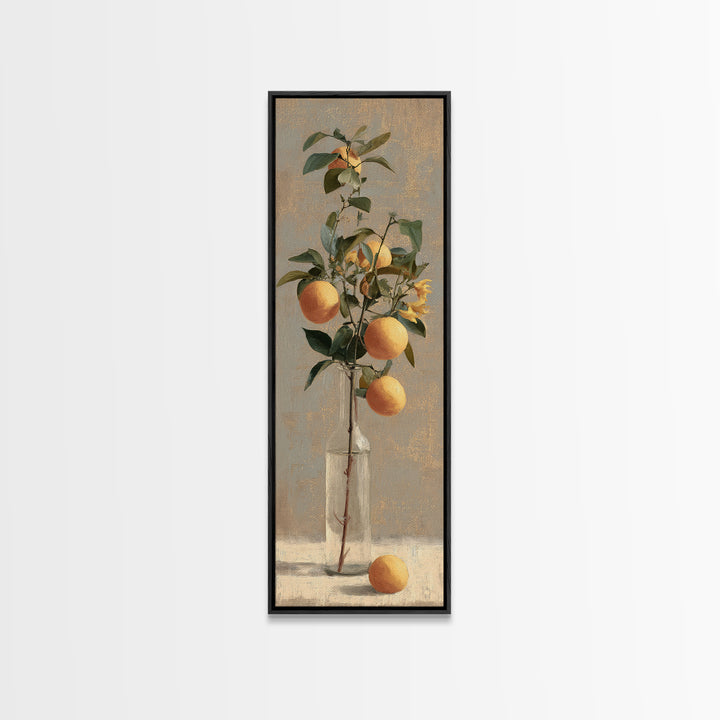 Outdoor Citrus Still Life Canvas Print, Patio Art, Patio Decor, Fine Art, Outdoor, Gallery Decor, Neutral Decor, Modern Decor, PAT-1x3-41