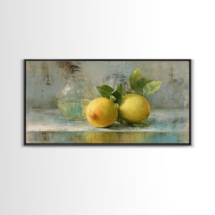 Outdoor Citrus Still Life Canvas Print, Patio Art, Garden Decor, Patio Decor, Fine Art, Outdoor, Beach Art, Beach House Decor, PAT-2x1-49
