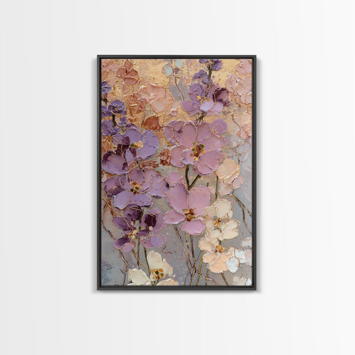 Sunset over Garden Flowers and Vines Canvas Print, Patio Art, Gallery Decor, Patio Decor, Oil Painting, Outdoor, PAT-2x3-15
