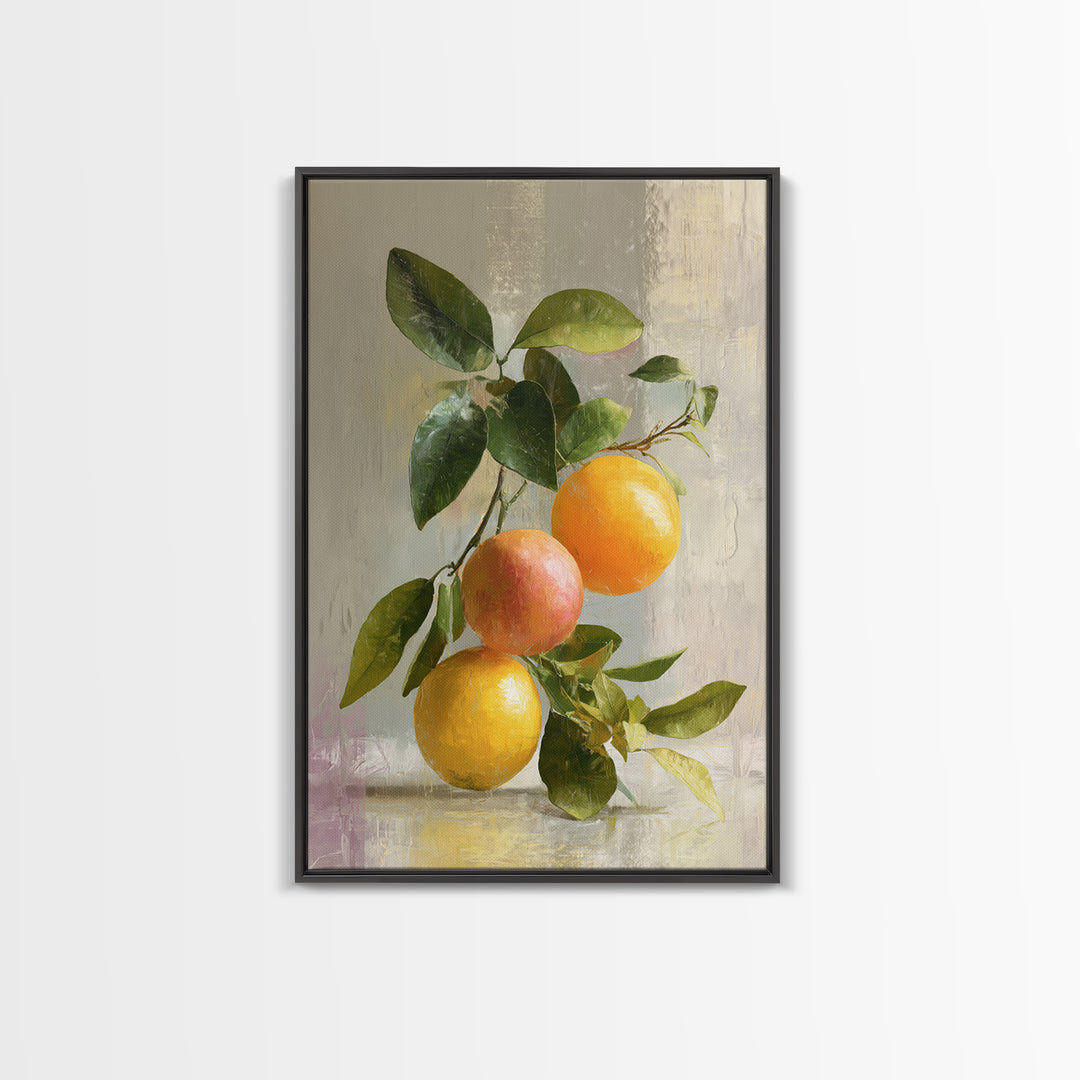 Outdoor Citrus Still Life Framed Canvas Print, Patio Art, Coastal Decor, Patio Decor, Fine Art, Outdoor, Family Wall Art, PAT-2x3-85