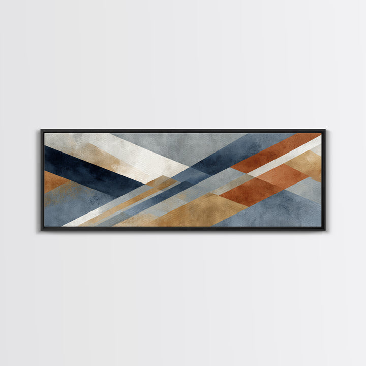 Warm Geometric Tile Pattern Canvas Print, Patio Art, Minimalist Decor, Patio Decor, Abstract Art, Outdoor, Yard Art, Metal Art, PAT-3x1-88
