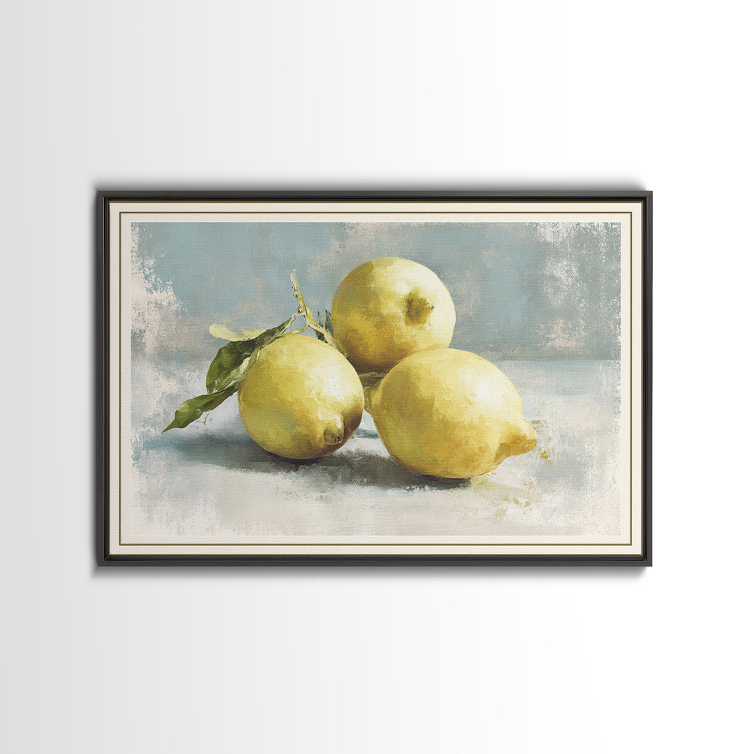 Outdoor Citrus Still Life Framed Canvas Print, Patio Art, Mixed Media Art, Patio Decor, Fine Art, Outdoor, Art Print, PAT-3x2-81