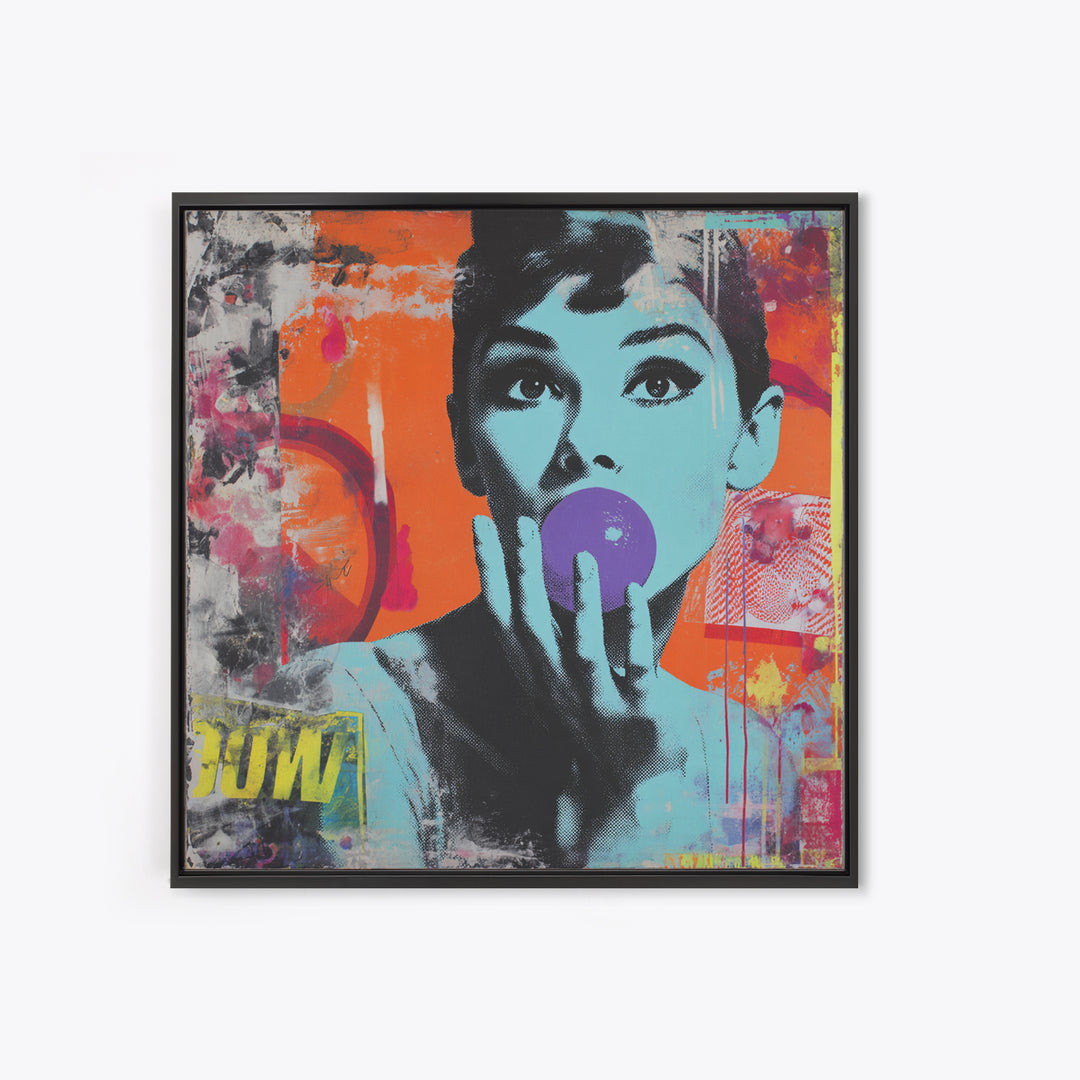Lollipop Arrangement with Halftone Shadows Framed Canvas Print, Pop Art, Party Decor, Living Room Decor, Fine Art, Pop, POP-1x1-38