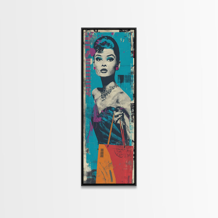 Shopping Bag Fashion Graphic Without Brands Canvas Print, Pop Art, Art, Living Room Decor, Abstract Art, Pop, Bedroom Decor, POP-1x3-60