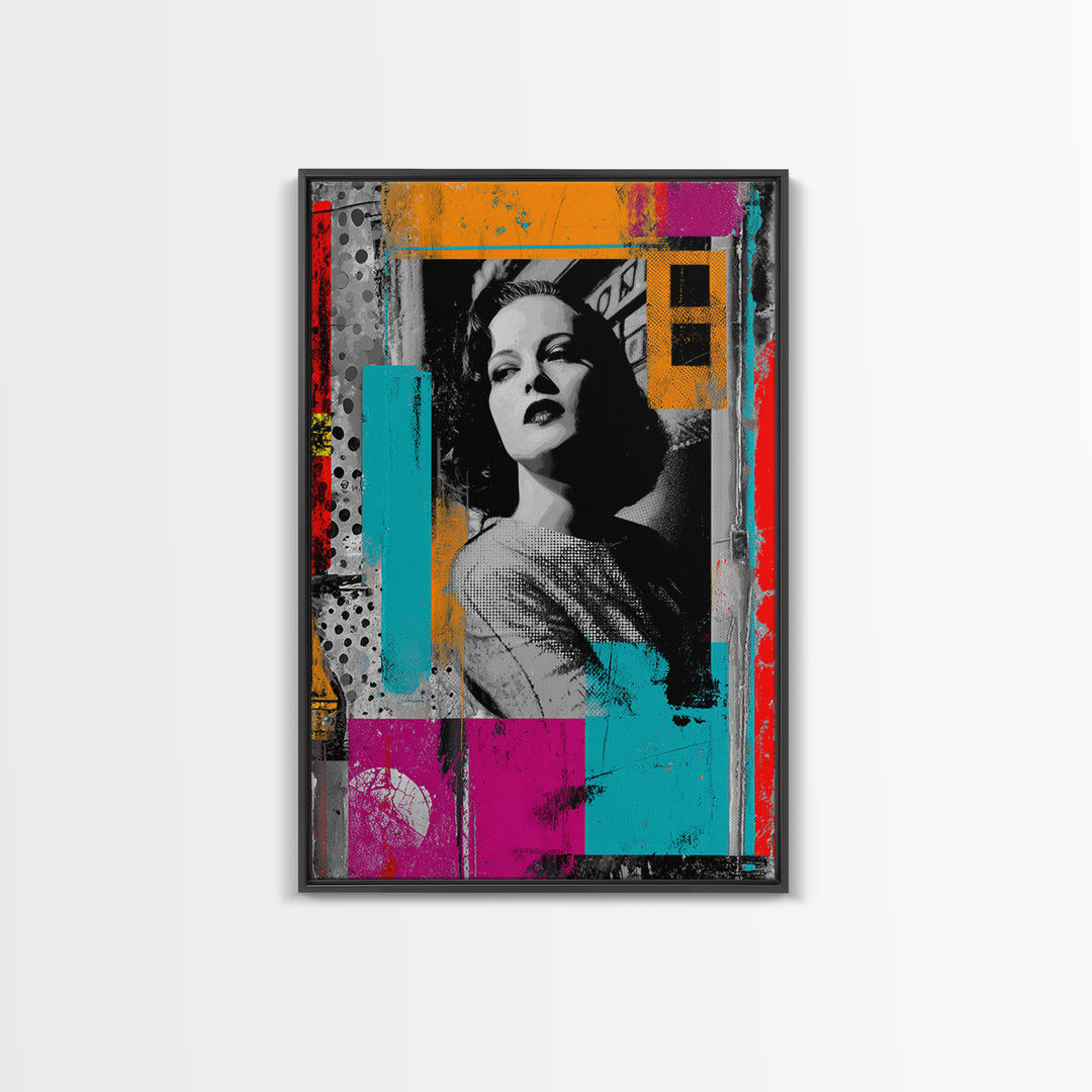 Lipstick and Perfume Fashion Still Life Framed Canvas Print, Pop Art, Statement Artwork, Living Room Decor, Fine Art, Pop, POP-2x3-4