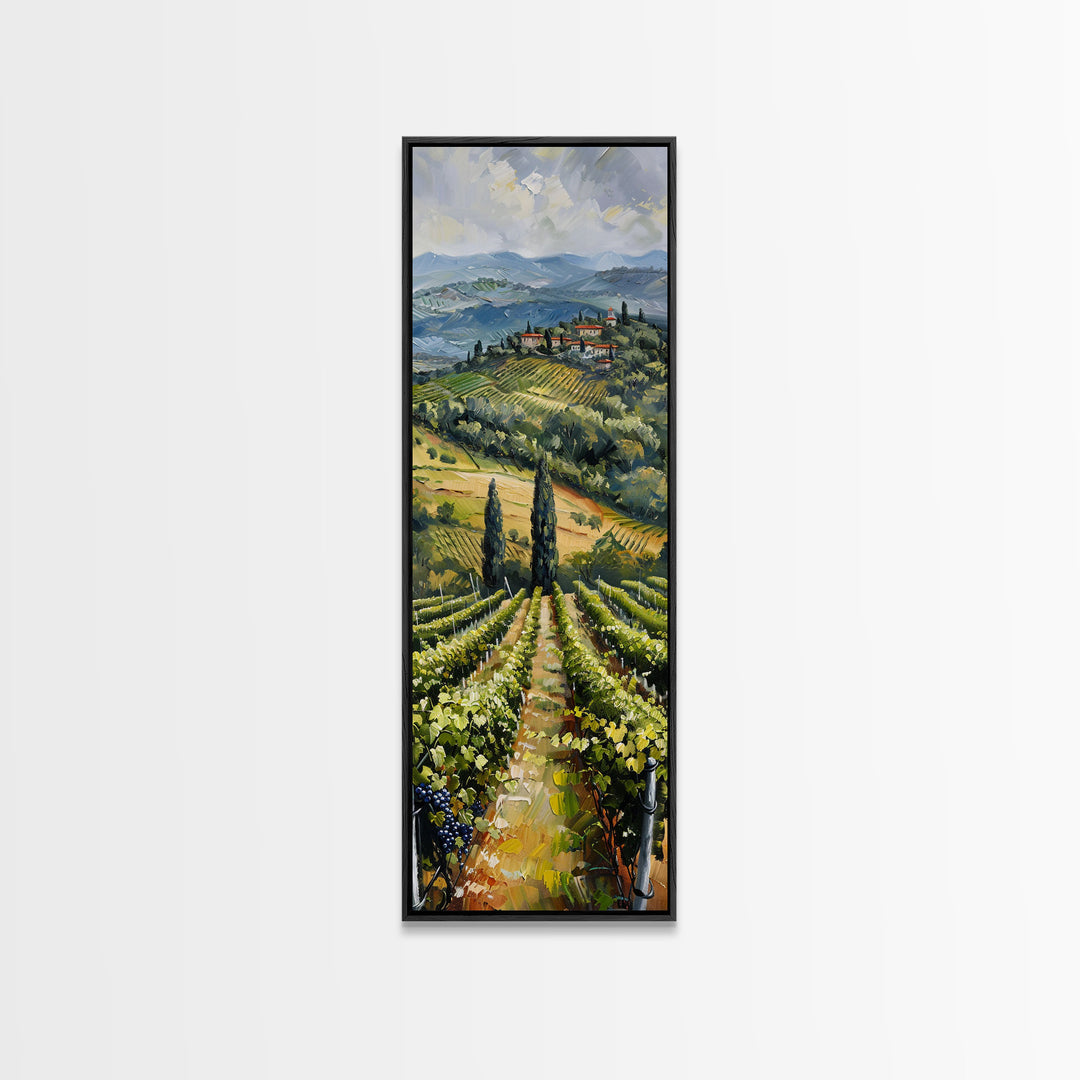 Italian Olive Fields, Framed Canvas print, Living Room Decor, Bedroom Decor, Beautiful Wall Art Painting, Wall hanging, Ready To Hang Art
