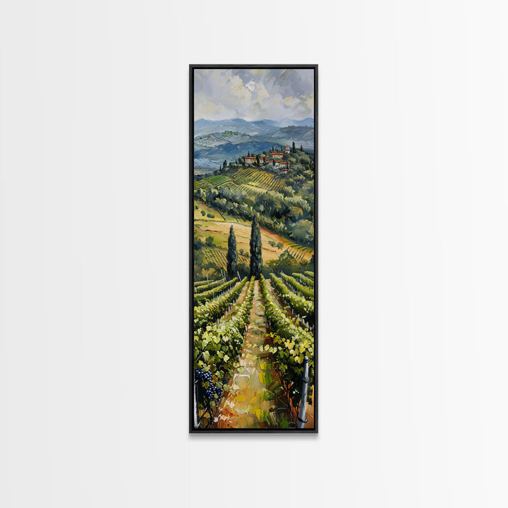 Italian Olive Fields, Framed Canvas print, Living Room Decor, Bedroom Decor, Beautiful Wall Art Painting, Wall hanging, Ready To Hang Art
