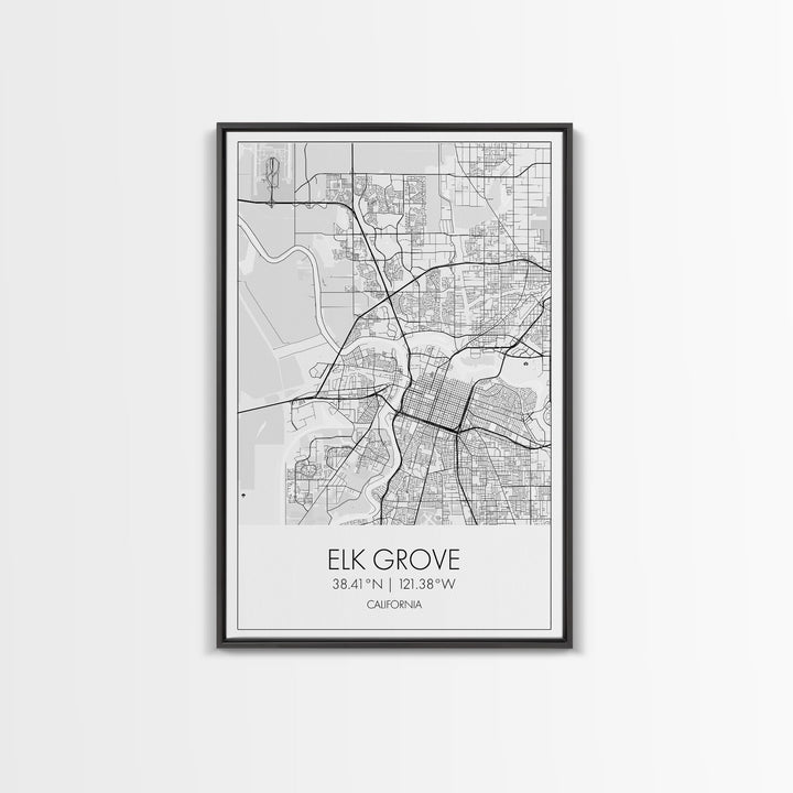 Elk Grove Street Map, California Map, City Map Art, Minimalist Art, Wall Art, Canvas Print, Bedroom Wall Art, Housewarming Gift, Travel Art