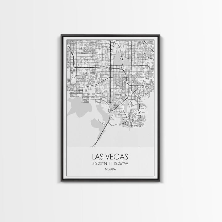 Las Vegas Street Map, Nevada Map, City Map Art, Modern Wall Art, Wall Art, Canvas Print, Travel Wall Décor, Dorm Wall Print, Couples Gift