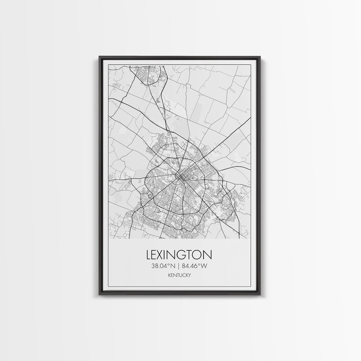 Lexington Street Map, Kentucky Map, City Map Art, Modern Wall Art, Wall Art, Canvas Print, Living Room Art, Travel Print, Pilot Gifts