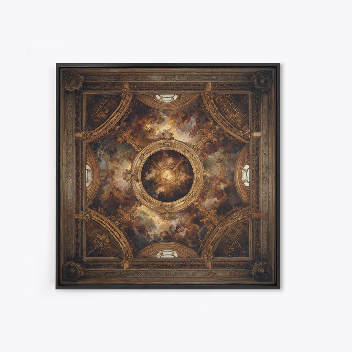 Fresco Celestial Ceiling Composition Canvas Print, Renaissanceinspired Art, Wall Art Print, Living Room Decor, Oil Painting, REN-1x1-15