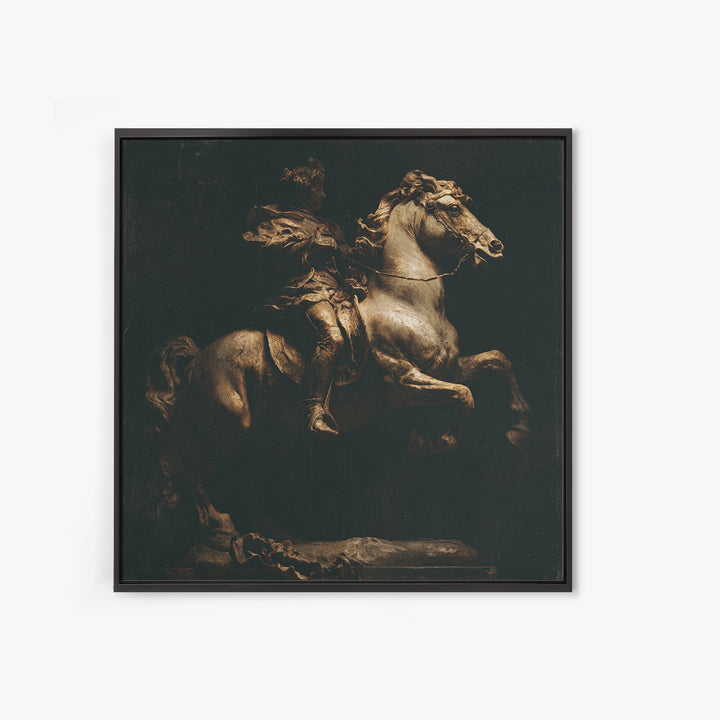 Classical Horse and Rider Canvas Print, Renaissanceinspired Art, Elegant Home Decor, Living Room Decor, Fine Art, Classic, REN-1x1-81