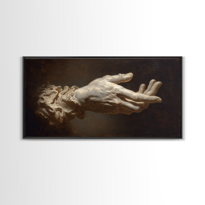 Classical Hands Study Canvas Print, Renaissanceinspired Art, Statement Artwork, Living Room Decor, Fine Art, Classic, REN-2x1-58
