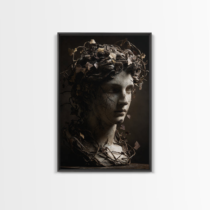 Classical Statue Bust Covered Canvas Print, Renaissanceinspired Art, Fine Art Print, Living Room Decor, Fine Art, Classic, REN-2x3-99