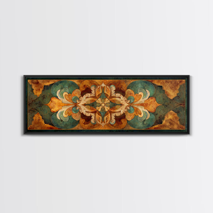 Fresco Celestial Ceiling Composition Framed Canvas Print, Renaissanceinspired Art, Yoga Wall Art, Living Room Decor, Classic, REN-3x1-7