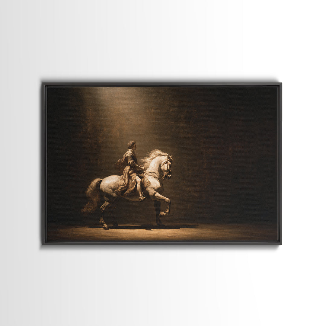 Classical Horse and Rider Canvas Print, Renaissanceinspired Art, Printable Art, Living Room Decor, Oil Painting, Classic, REN-3x2-37