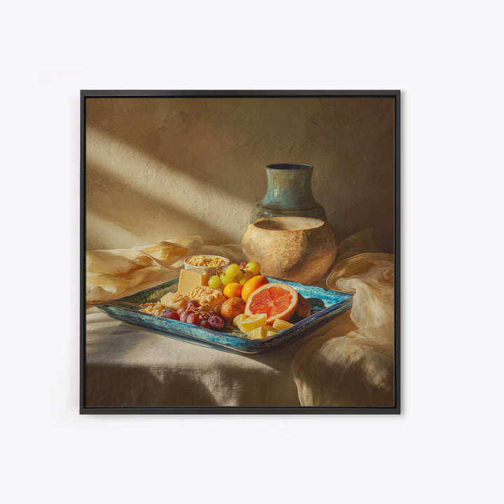 Tropical Fruit Platter Canvas Print, Restaurant Art, Neutral Decor, Restaurant Decor, Fine Art, Bistro, Home Decor, Poster, RES-1x1-90