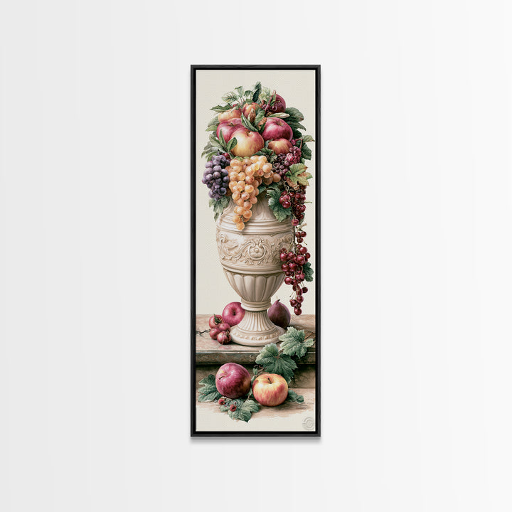 Classic Fruit Bowl Framed Canvas Print, Restaurant Art, Living Room Decor, Restaurant Decor, Fine Art, Bistro, Gallery Decor, RES-1x3-64