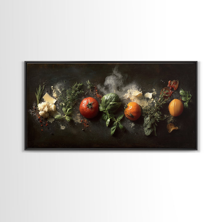 Blackboard Menu Feeling Without Readable Text Canvas Print, Restaurant Art, Canvas, Restaurant Decor, Fine Art, Bistro, RES-2x1-17