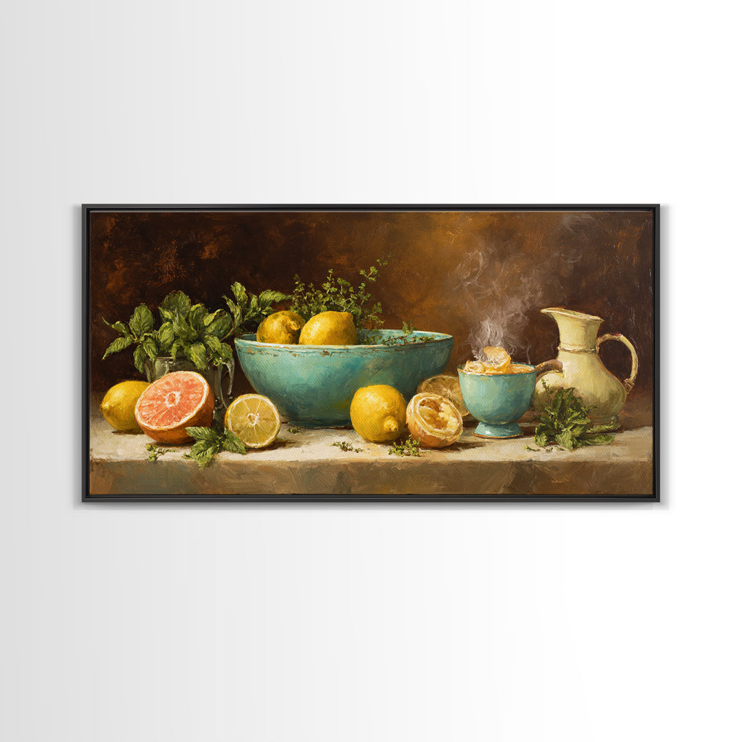 Cocktail and Citrus Bar Composition Canvas Print, Restaurant Art, Kitchen Decor, Restaurant Decor, Bistro, Bedroom Wall Art, RES-2x1-31