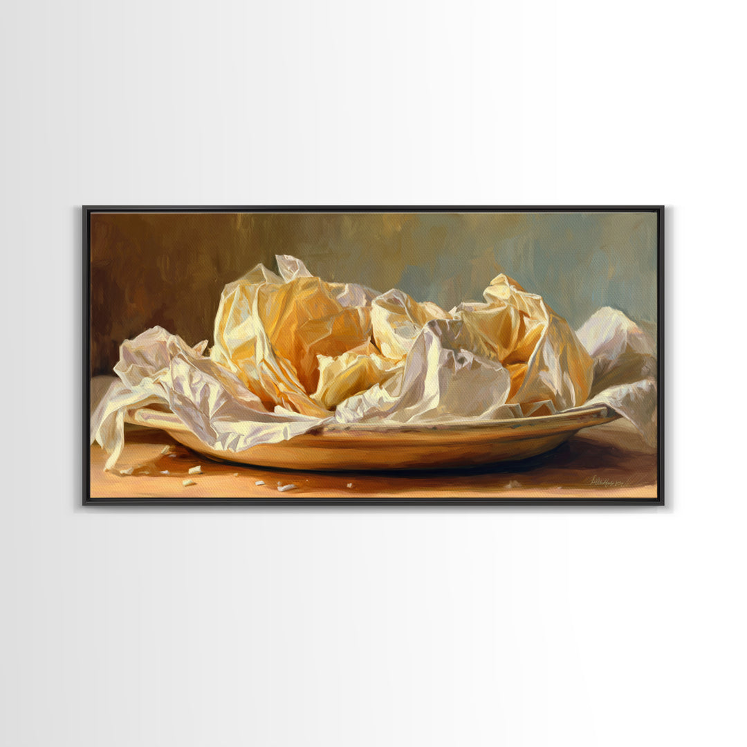 Ramen Bowl Rendered Framed Canvas Print, Restaurant Art, Contemporary Art, Restaurant Decor, Fine Art, Bistro, Kitchen Wall Art, RES-2x1-34