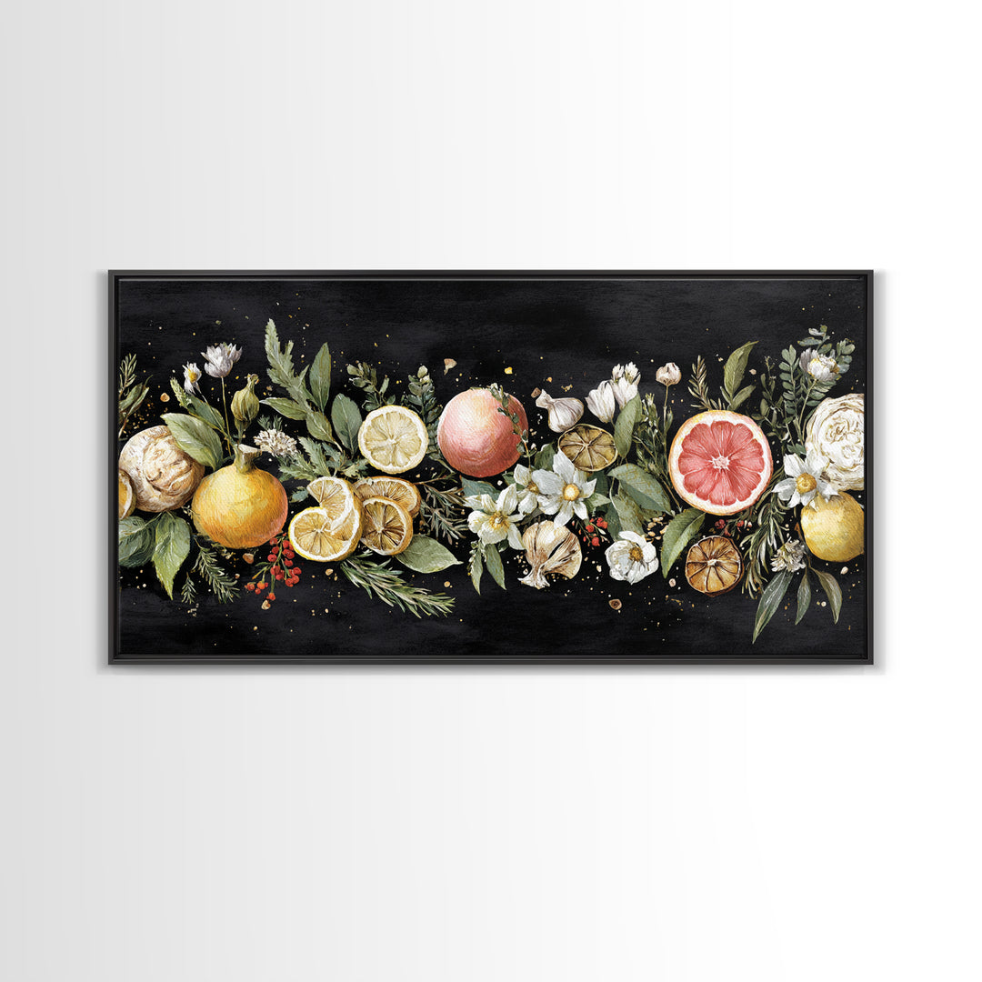 Blackboard Menu Feeling Without Readable Text Canvas Print, Restaurant Art, Canvas, Restaurant Decor, Fine Art, Bistro, RES-2x1-41
