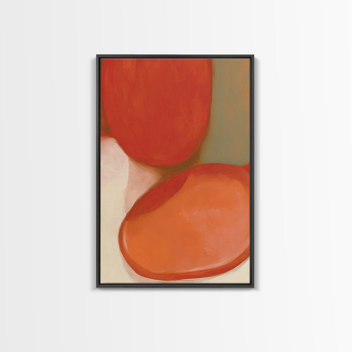 Abstract Appetite Friendly Red and Orange Shapes Canvas Print, Restaurant Art, Printable Art, Restaurant Decor, Abstract Art, RES-2x3-49