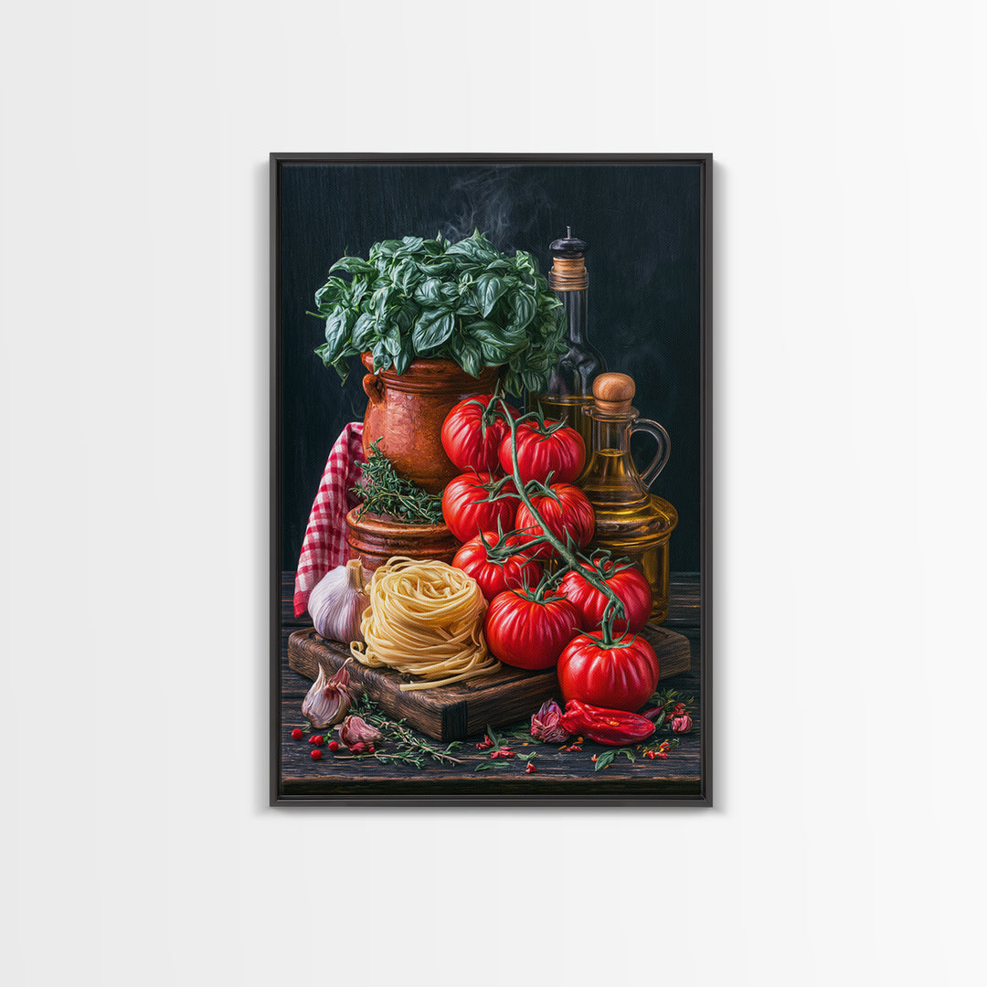 Blackboard Menu Feeling Without Readable Text Canvas Print, Restaurant Art, Framed Wall Art, Restaurant Decor, Watercolor Art, RES-2x3-5