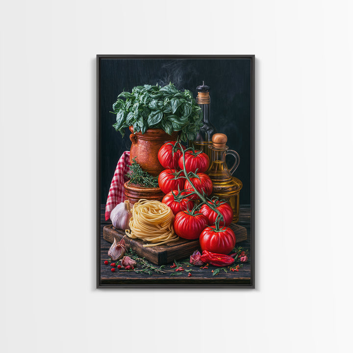 Blackboard Menu Feeling Without Readable Text Canvas Print, Restaurant Art, Framed Wall Art, Restaurant Decor, Watercolor Art, RES-2x3-5