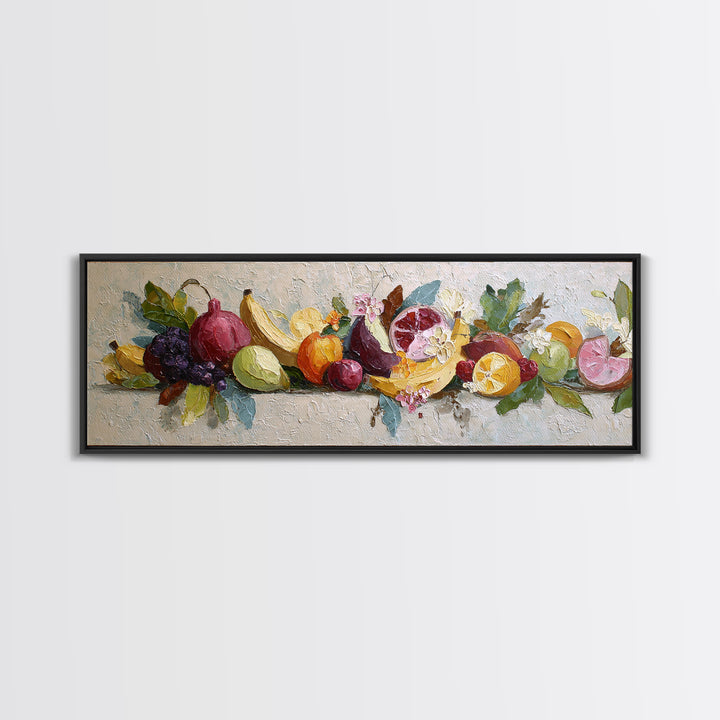 Oyster Platter with Lemons and Champagne Canvas Print, Restaurant Art, Canvas, Restaurant Decor, Bistro, Living Room Decor, RES-3x1-43