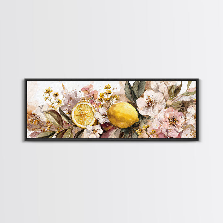 Fresh Fish with Lemon and Herbs Framed Canvas Print, Restaurant Art, Contemporary Art, Restaurant Decor, Fine Art, Bistro, RES-3x1-63