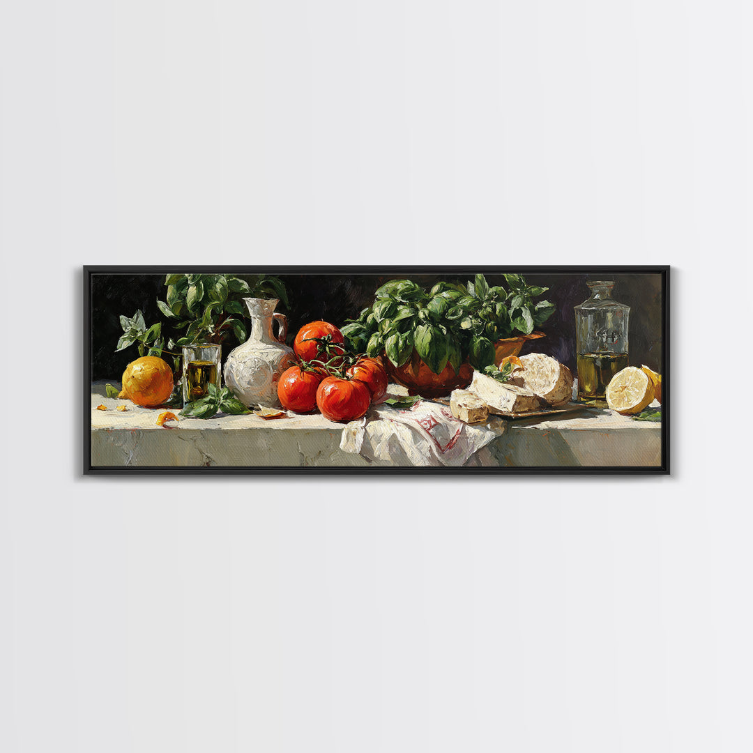 Cocktail and Citrus Bar Composition Framed Canvas Print, Restaurant Art, Large Wall Art, Restaurant Decor, Fine Art, Bistro, RES-3x1-99