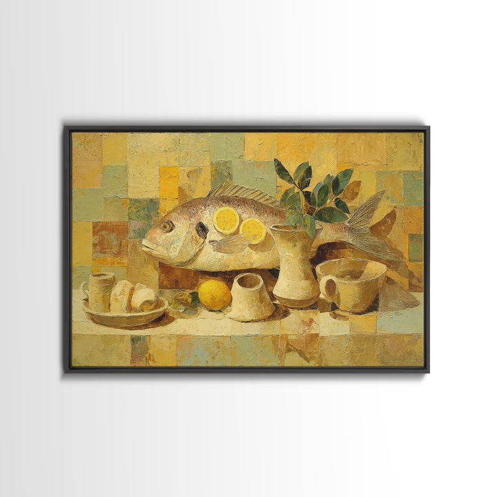 Rooster and Herbs for Farmhouse Restaurant Mood Canvas Print, Restaurant Art, Printable Wall Art, Restaurant Decor, Bistro, RES-3x2-96